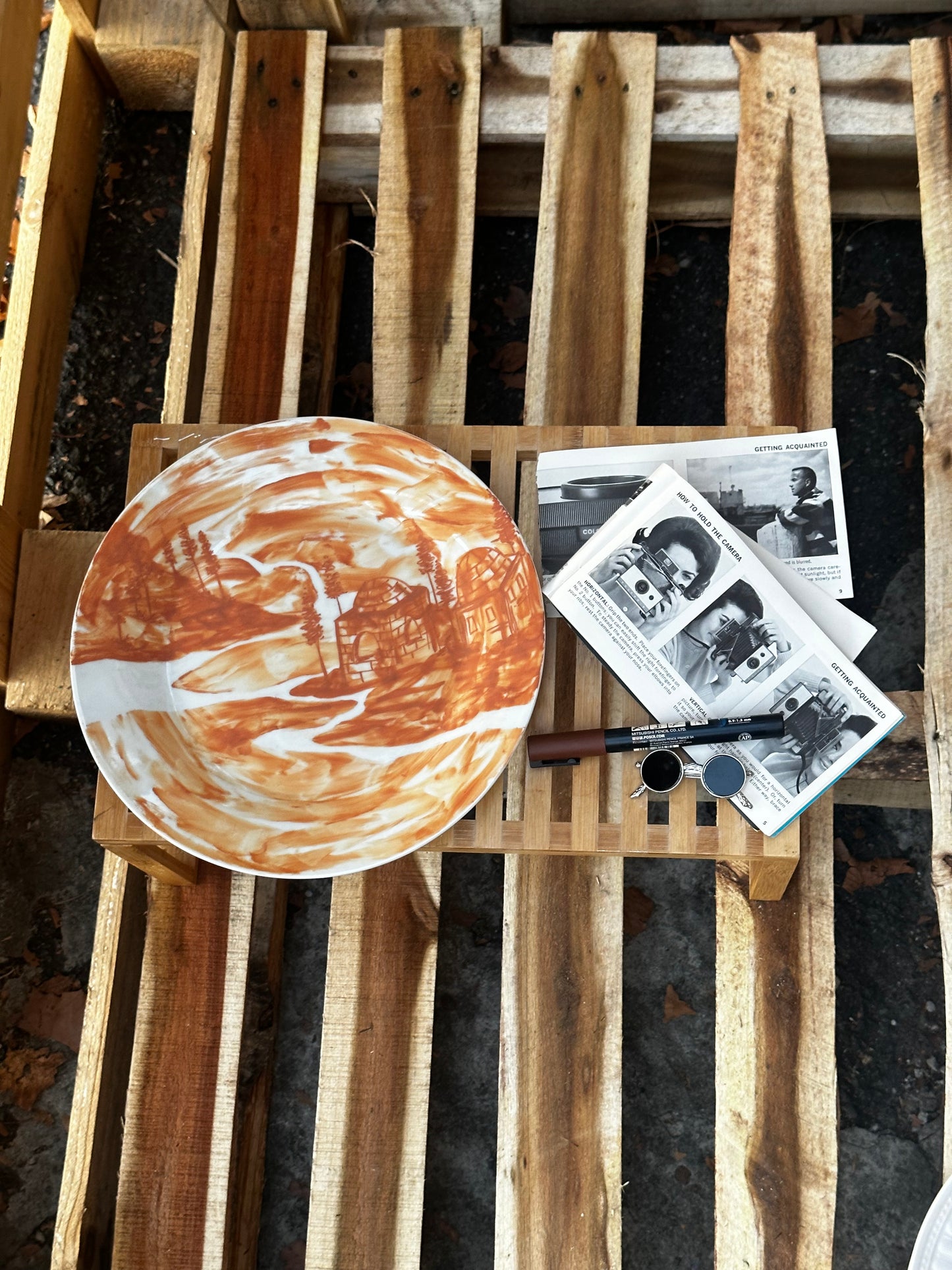 Painted porcelain plate